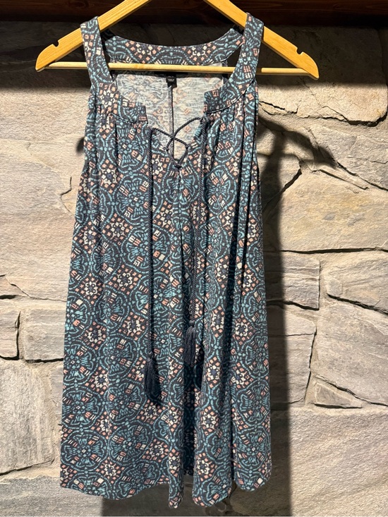 Lane Bryant Tops - Lane Bryant Sleeveless Printed Tank in Teal & Coral, size 14/16